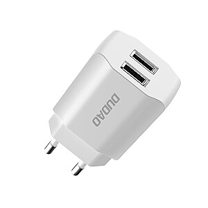 Dudao Universāls 5V / 2.4A Tīkla Lādētājs 2x USB Balts
