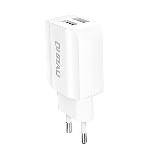 Dudao Universāls 5V / 2.4A Tīkla Lādētājs 2x USB Balts