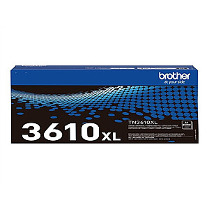 Brother TN-3610XL Genuine High Yield Toner Cartridge, Black