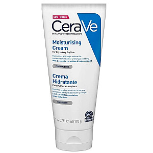 CERAVE Moisturizing Cream mitrinošs krēms sejai un ķermenim sausai līdz ļoti sausai ādai 177ml