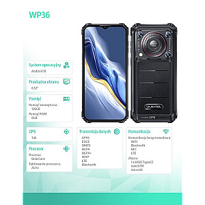 Smartfon WP36 8/128GB 10600 mAh DualSIM Czarny