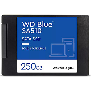 Твердотельный накопитель Dysk WD Blue SA510, 250 ГБ, 2,5 дюйма, SATA III (WDS250G3B0A)