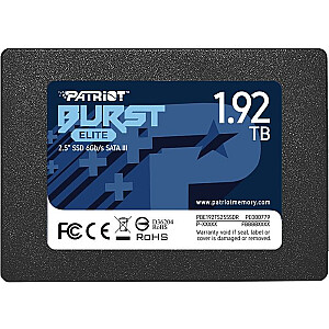 Твердотельный накопитель Dysk Patriot Burst Elite 1,92 ТБ, 2,5 дюйма, SATA III (PBE192TS25SSDR)