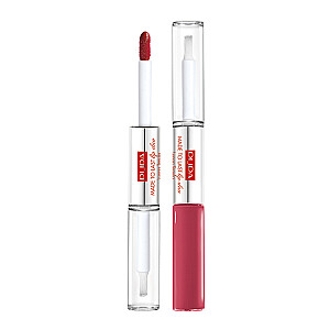 PUPA Made To Last Lip Duo šķidrā lūpu krāsa un virskārta, ūdensizturīga ilgstoša šķidra lūpu krāsa un lūpu spīdums 007 2x4 ml