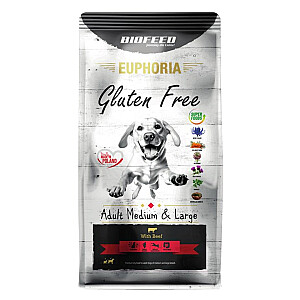 BIOFEED Euphoria Gluten Free Adult Medium &amp; Large Говядина - сухой корм для собак - 12 кг