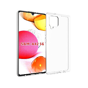 Fusion Ultra Back Case 1 mm Izturīgs Silikona Aizsargapvalks Priekš Samsung Galaxy A42 5G Caurspīdīgs