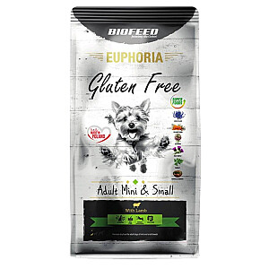 BIOFEED Euphoria bez Gluten Free Adult Mini & Small Jēra - sausā suņu barība - 12 kg