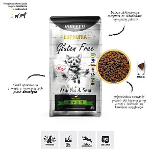 BIOFEED Euphoria bez Gluten Free Adult Mini & Small Jēra - sausā suņu barība - 12 kg