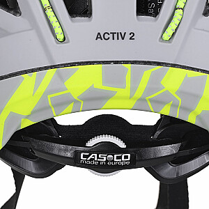 Каска CASCO ACTIV2 серебристо-неоновая L 58-62