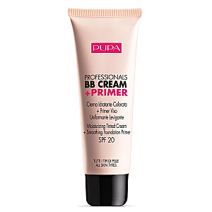 PUPA Professionals BB Cream & Primer SPF20 makiažo pagrindas visų tipų odai 002 Sand 50ml