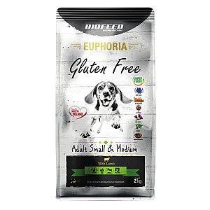 BIOFEED Euphoria Gluten Free Adult small &amp; medium Lamb - сухой корм для собак - 2 кг