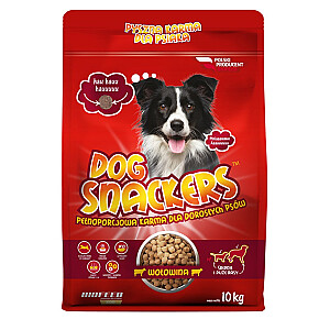 BIOFEED Dog Snackers Adult Medium &amp; Large liellopu gaļa - sausā suņu barība - 10 kg