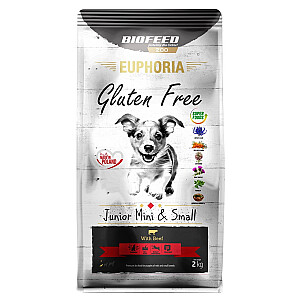 BIOFEED Euphoria Gluten Free Junior mini &amp; small Beef - сухой корм для собак - 2кг