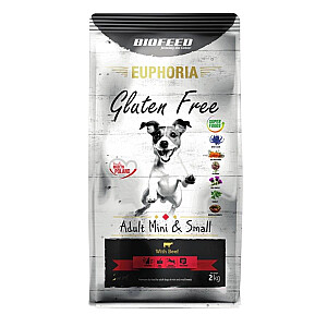 BIOFEED Euphoria Gluten Free Adult mini &amp; small Говядина - сухой корм для собак - 2 кг