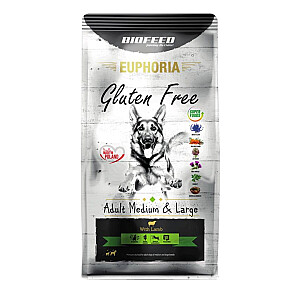 BIOFEED Euphoria Gluten Free Adult Medium &amp; Large Lamb - сухой корм для собак - 12 кг