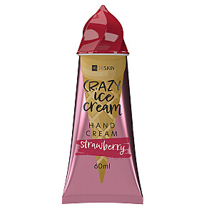 HISKIN Crazy Ice Cream Rankų kremas Braškinis rankų kremas 60ml