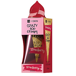 HISKIN Crazy Ice Cream Strawberry kūno kremas 200ml