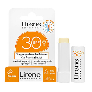 LIRENE Care aizsargājošā lūpu krāsa ar makadāmijas eļļu SPF30 4,6 g