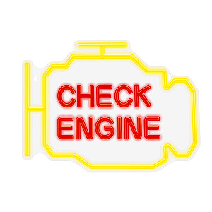 Неон PLEXI LED CHECK ENGINE желтый красный NNE21 Neolia