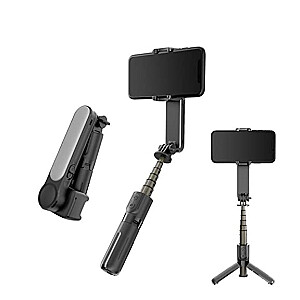 Wooco L09 3in1 Gimbal Statīvs ar 1-Ass Stabilizāciju / LED