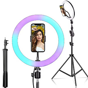 Wooco MJ26 Universāls Tripod Statnis priekš Selfie ar RGB LED lampu 26cm