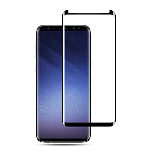 Fusion Full Glue 5D Tempered Glass Aizsargstikls Pilnam Ekrānam Samsung G965 Galaxy S9 Plus Melns