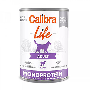 CALIBRA LIFE Adult Monoprotein jēra - mitrā suņu barība - 0,4 kg