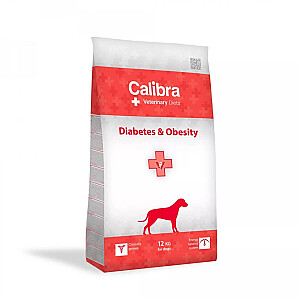 CALIBRA Veterinārā diēta diabēta/aptaukošanās ārstēšanai - karma dla psa - 12 kg