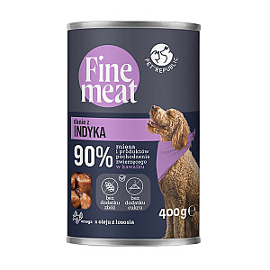 PET REPUBLIC Fine Meat tītara ēdiens - mitrā barība suņiem - 400g