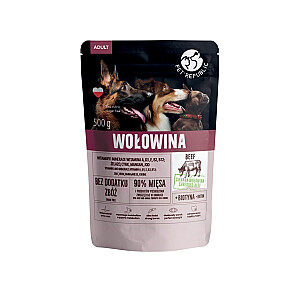 PET REPUBLIC Adult Beef - mitrā suņu barība - 500g