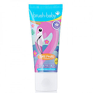 Dantų pasta BRUSH BABY Flamingo vaikams nuo 3 metų Tutti-Frutti 50ml