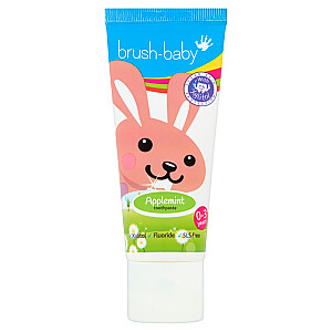 Dantų pasta BRUSH BABY vaikams 0-3l Obuolių mėtų 50ml