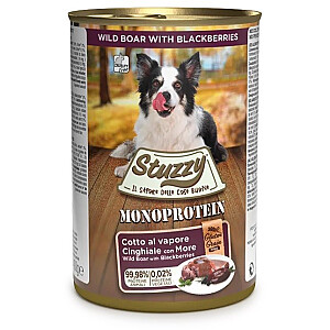 STUZZY Monoprotein Wild Boar - mitrā barība suņiem - 400 g