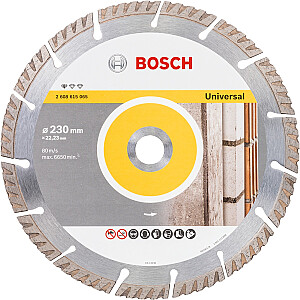 Dimanta griešanas disks Bosch Standard for Universal, 230 mm (diametrs 22,23 mm)