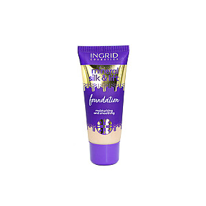 INGRID Mineral Silk & Lift drėkinamasis ir glotninamasis pagrindas 030 Natural Beige 30 ml