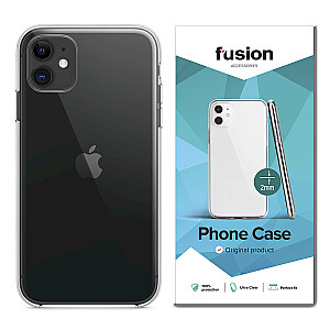Fusion Ultra Clear Series 2 mm Silikona Aizsargapvalks Apple iPhone 12 Caurspīdīgs (EU Blister)