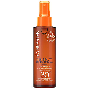 LANCASTER Sun Beauty Satin Dry Oil izsmidzināmā eļļa sausai iedegumam SPF 30 150 ml