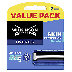 WILKINSON Sword Men Hydro5 Skin Protection Regulāras nomaiņas skuvekļa asmeņi 12 gab.