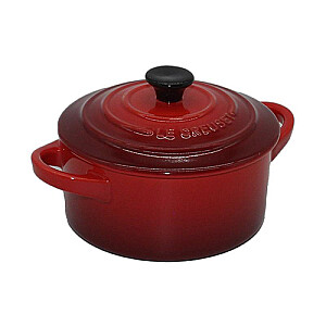 Керамическая кастрюля Le Creuset Petite, круглая 10 см, вишнево-красная (71901100600100)