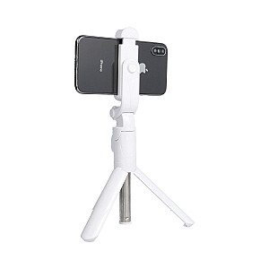 RoGer AA 2in1 Universāls Selfie Stick + Tripod Statnis ar Bluetooth Tālvadības pulti Balts