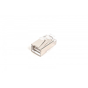 RJ45 (8P8C) loop-through plug, cat.5e, shielded, AWG 26-24, pack of 100 pcs.