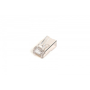 RJ45 (8P8C) loop-through plug, cat.5e, shielded, AWG 26-24, pack of 100 pcs.