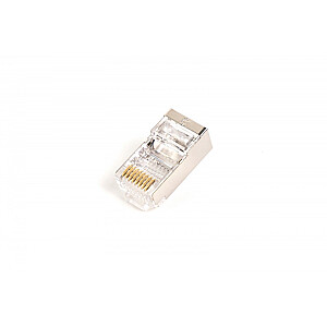 RJ45 (8P8C) loop-through plug, cat.5e, shielded, AWG 26-24, pack of 100 pcs.