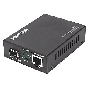 Intellinet 508216 Media konwerter Gigabit 1000Base-T RJ45 na Slot SFP, injector PoE+