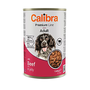 CALIBRA Premium Line Adult Beef - mitrā suņu barība - 1240g