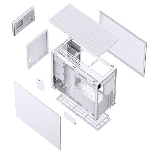 Корпус Jonsbo D41 MESH Screen ATX, закаленное стекло - белый