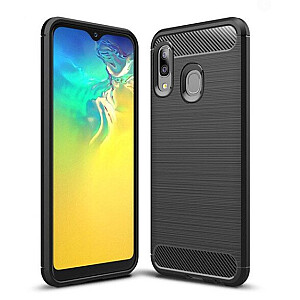 Fusion Trust Back Case Silikona Aizsargapvalks Priekš Samsung A405 Galaxy A40 Melns