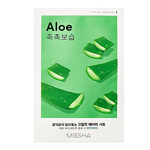 MISSHA Airy Fit Sheet Mask mitrinoša un nostiprinoša lokšņu maska ar alvejas ekstraktu Alveja 19ml