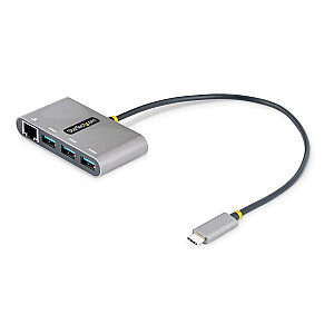 3-ПОРТОВОЙ КОНЦЕНТР USB-C С ПОРТАТИВНЫМ ГИГАБИТНЫМ/ETHERNET-концентратором для ноутбука