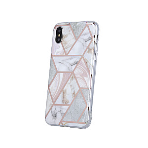 Fusion Geometric Marble silikona aizsargapvalks Apple iPhone 11 Pro rozā